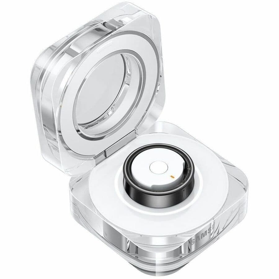 Samsung Galaxy Ring Size 7 Black titanium wellness ring on white background