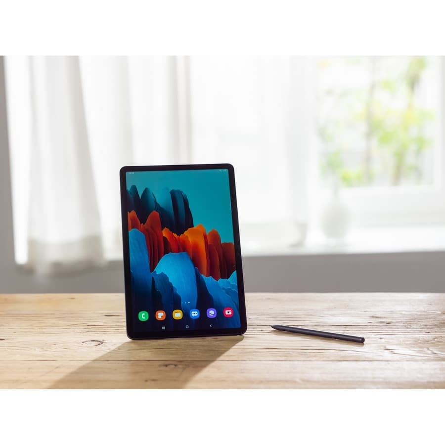 Samsung Galaxy Tab S7 business tablet in black with 128 GB storage and Wi-Fi connectivity