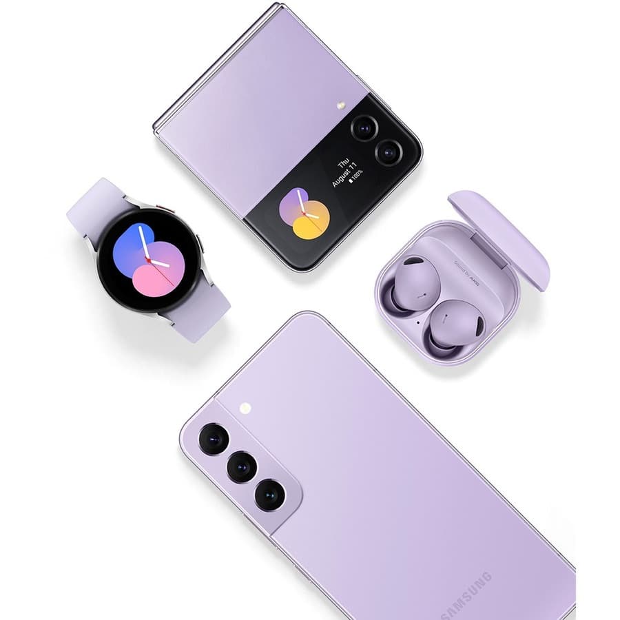 Samsung Galaxy Buds2 Pro Bora Purple true wireless earbuds with noise canceling