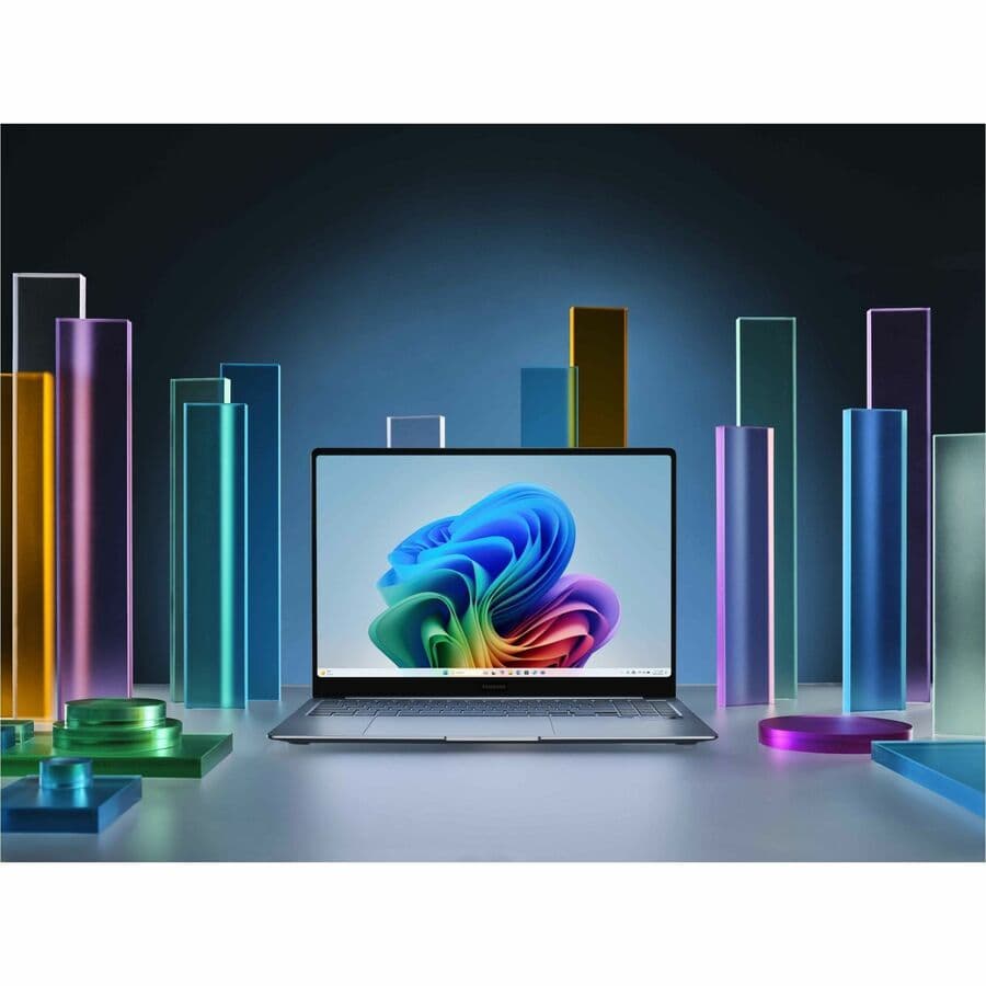 Samsung Galaxy Book4 Edge 14-inch laptop in Sapphire Blue with slim portable design