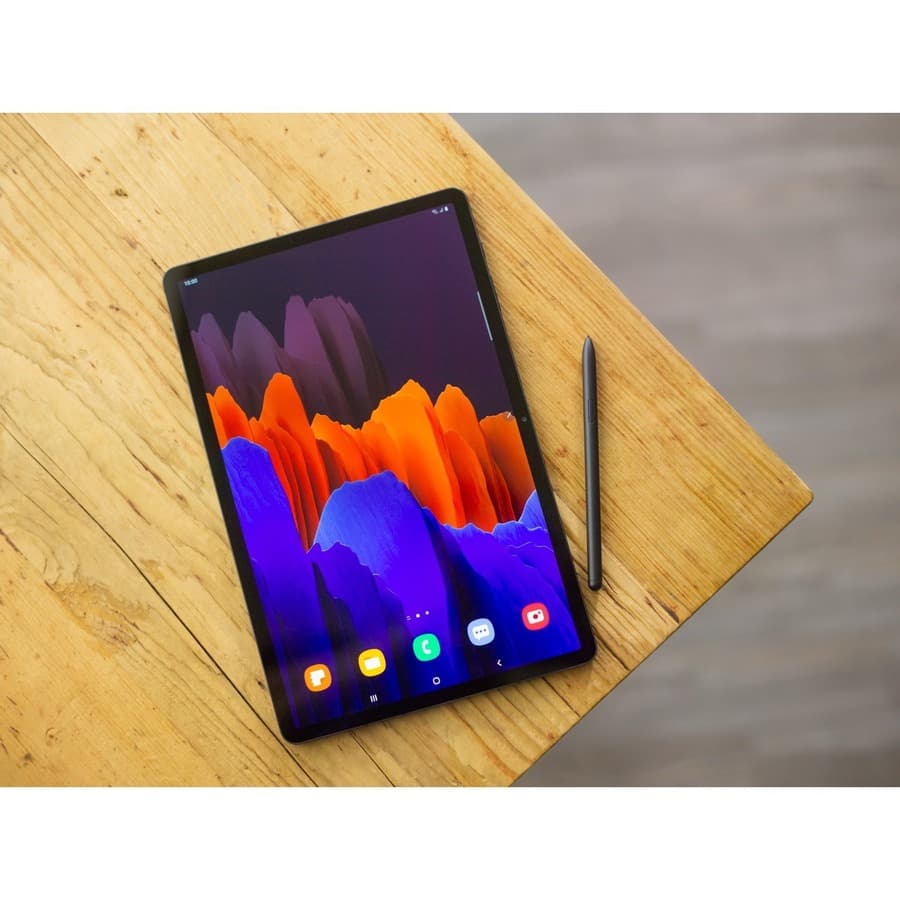 Samsung Galaxy Tab S7 business tablet in black with 128 GB storage and Wi-Fi connectivity