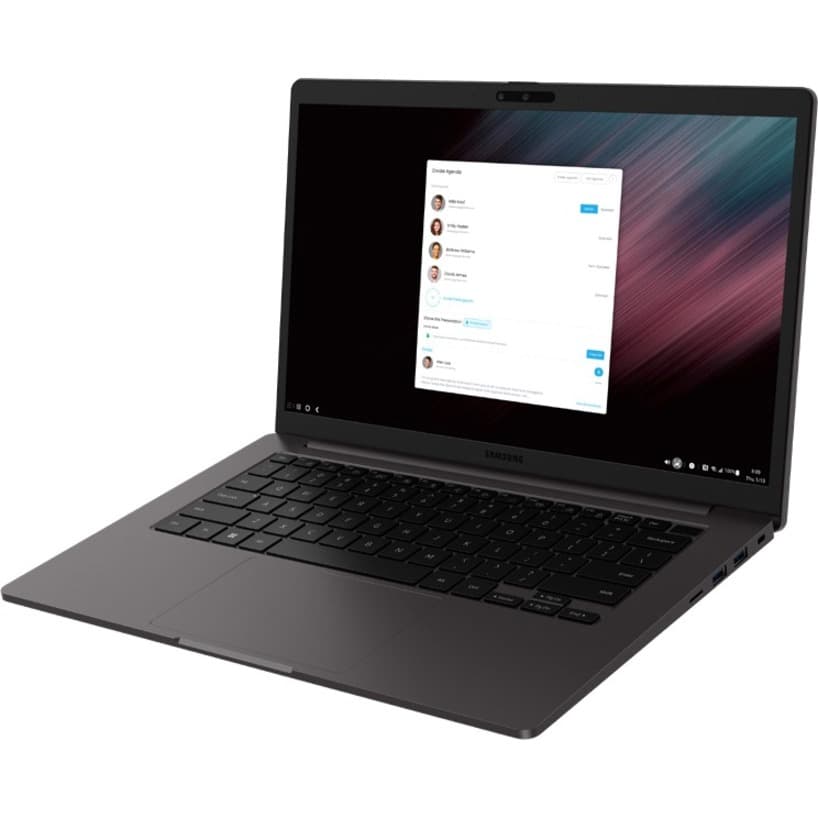 Samsung Galaxy Book2 Business 14-inch graphite laptop with Intel Core i7-1270P, 16 GB RAM, and 512 GB SSD