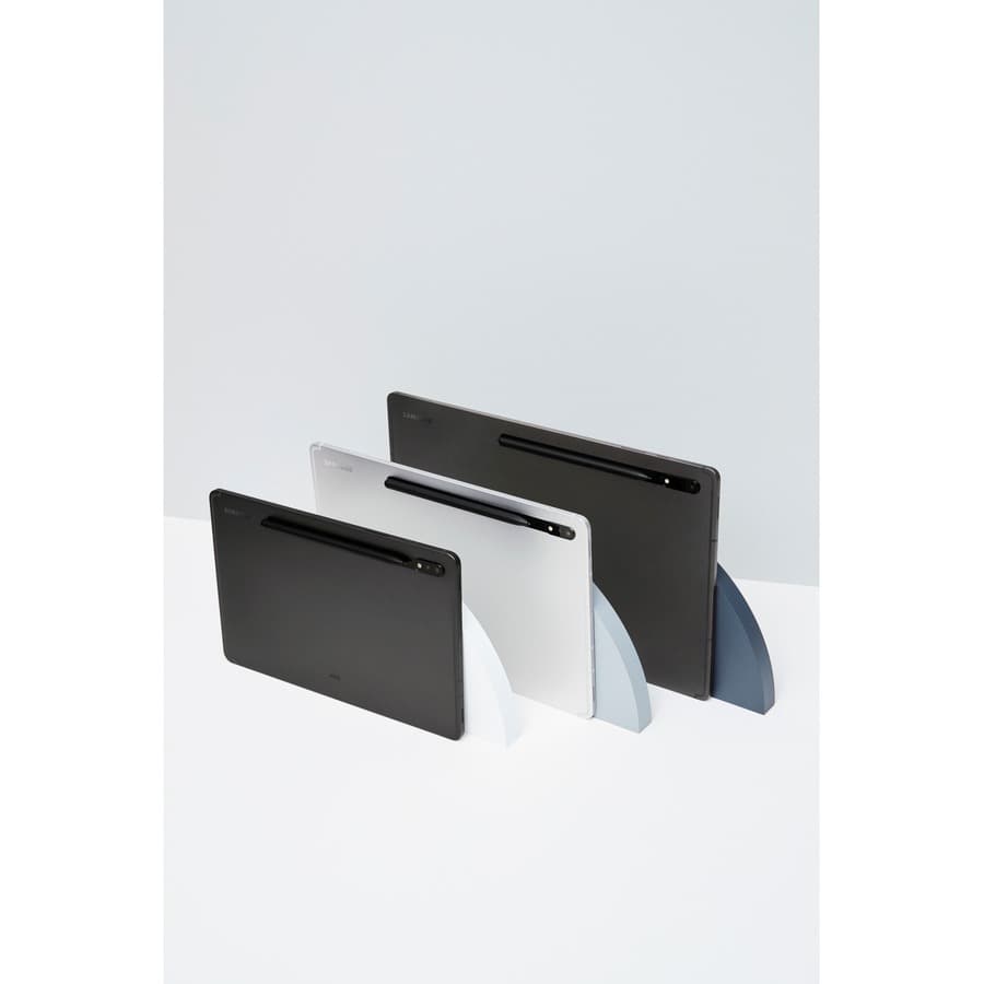 Samsung Galaxy Tab S8+ tablet with 12.4-inch Super AMOLED display, 128GB storage, and 8GB memory