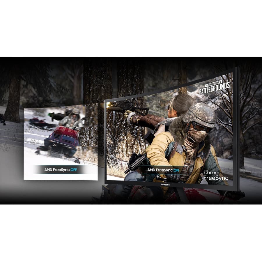 Samsung 24-inch curved gaming monitor with Full HD display and slim black bezel