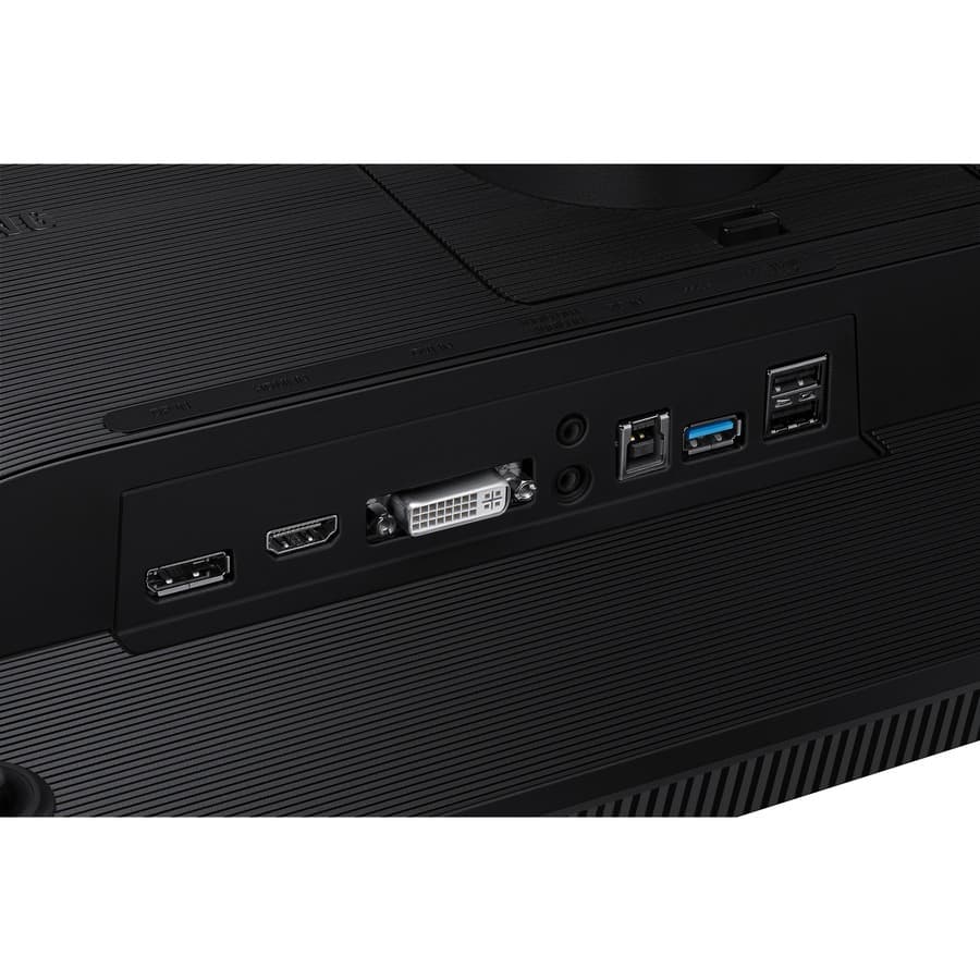 Samsung 24-inch IPS Full HD monitor with adjustable stand, HDMI, DisplayPort, DVI, and USB hub