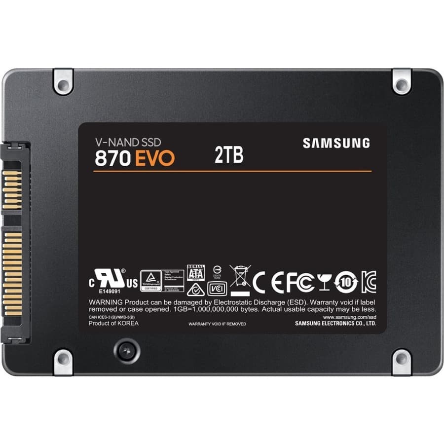 SAMSUNG 870 EVO 2TB 2.5IN SATA III INTERNAL SSD 1-UNIT view 4