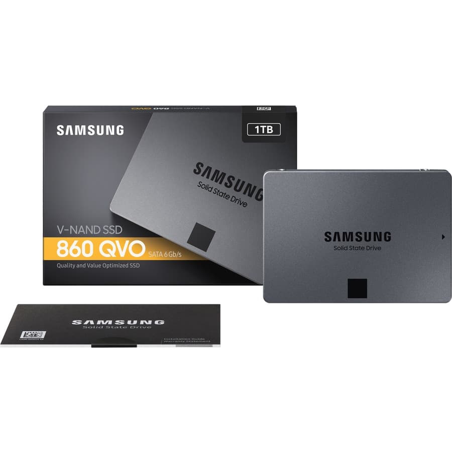 Samsung 860 QVO 1 TB 2.5-inch SATA internal SSD for desktop storage upgrades