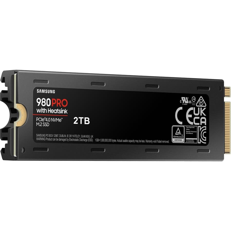 Samsung 980 PRO 1TB MZ-V8P1T0CW M.2 PCIe NVMe SSD with heatsink
