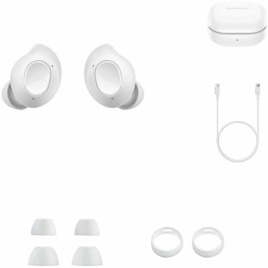 Samsung Galaxy Buds FE White wireless in-ear earbuds with compact charging case