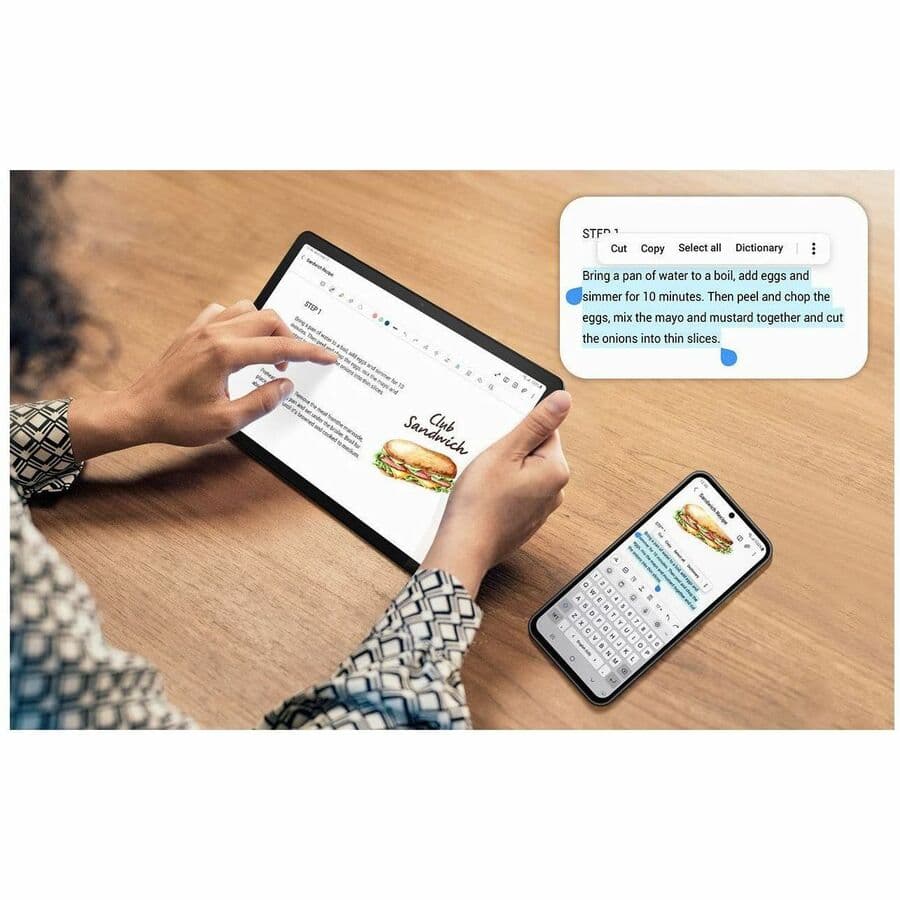 Samsung Galaxy Tab A9+ business tablet in graphite with Wi-Fi connectivity