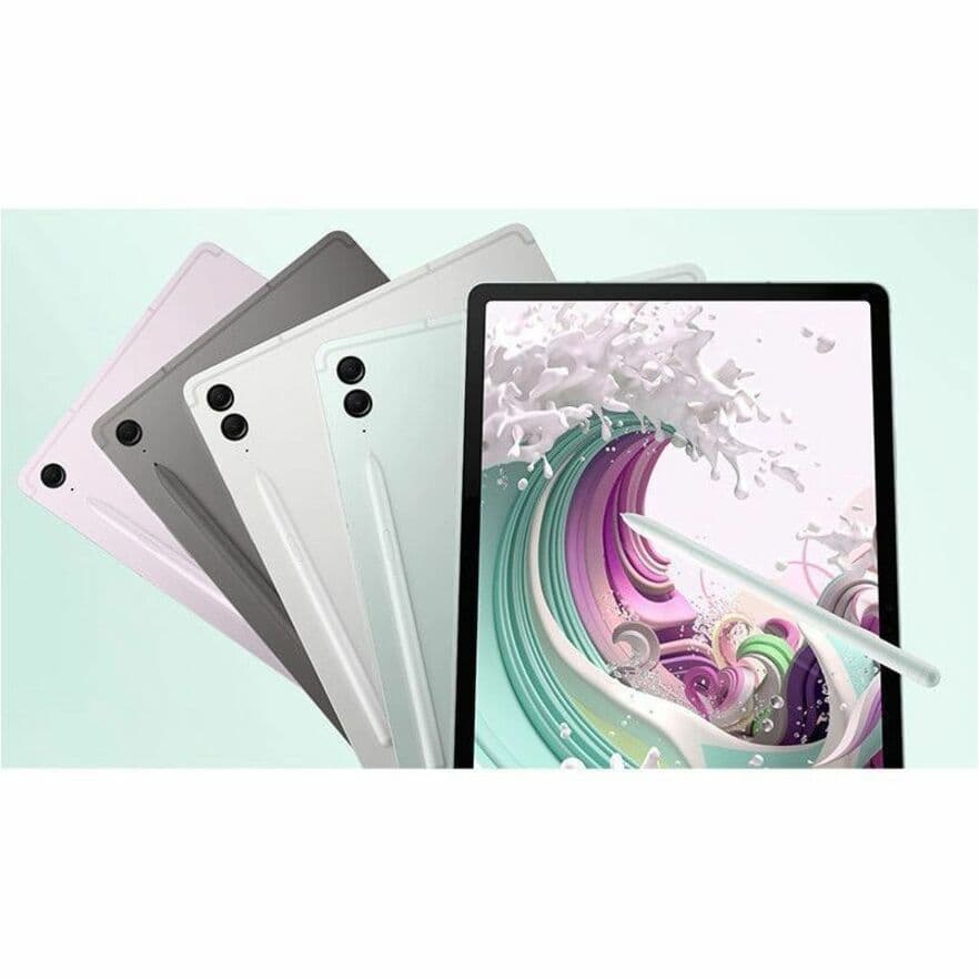 Samsung Galaxy Tab S9 FE 128GB silver tablet with Wi-Fi 6 and S Pen support