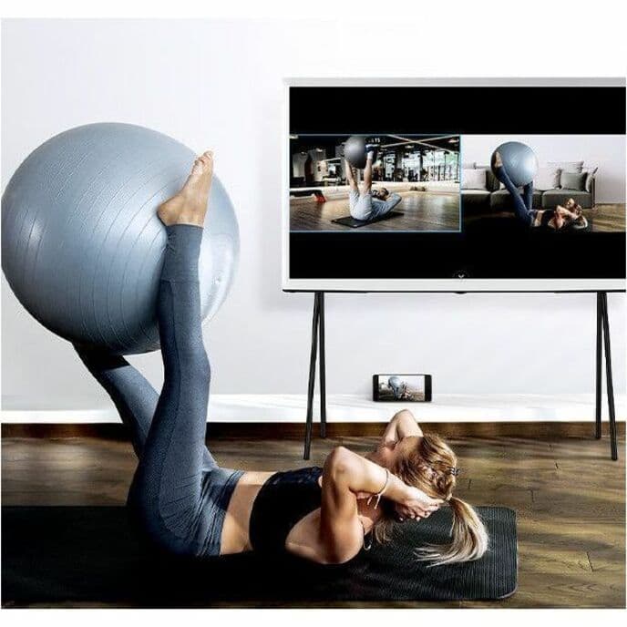 Samsung 43-inch The Serif QLED 4K Smart TV with easel stand in white