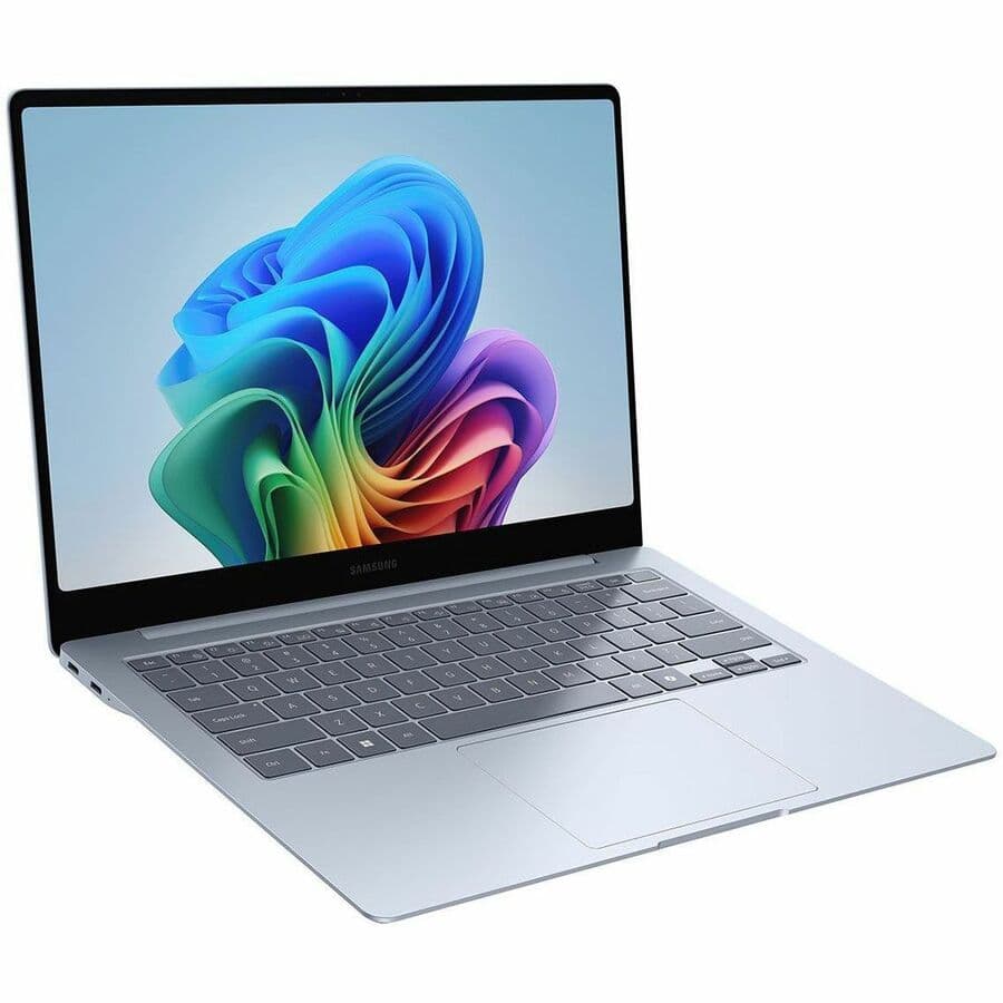 Samsung Galaxy Book4 Edge 14 2-in-1 laptop in Sapphire Blue with 14-inch OLED touchscreen