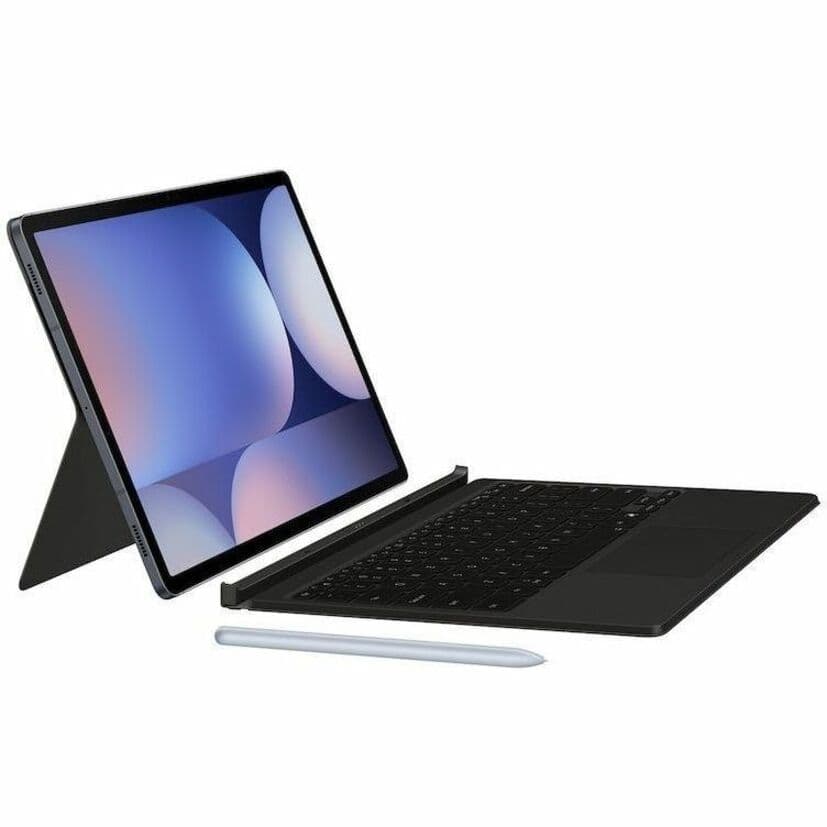 Black Samsung Book Cover Keyboard for Tab S10 Plus S9 Plus and S9 FE Plus with AI Key
