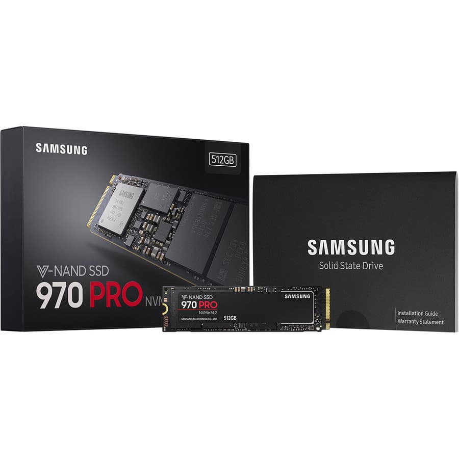 Samsung 970 PRO 512 GB M.2 2280 internal NVMe SSD for desktop and workstation upgrades
