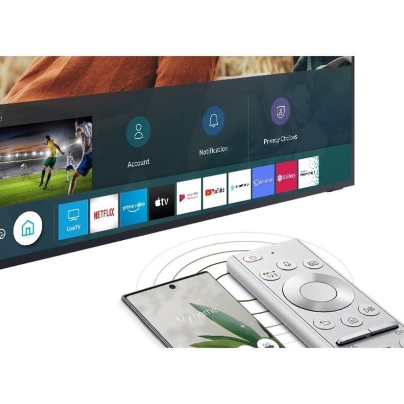 Samsung Terrace 75-inch QLED outdoor TV with 4K resolution and 2,000 nits brightness