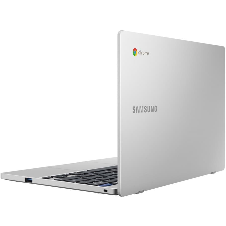 Samsung Chromebook 4 Plus laptop with Intel Celeron N4000, ChromeOS, and compact portable design