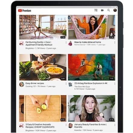 Samsung Galaxy Tab S7 FE business tablet in Mystic Black with large display