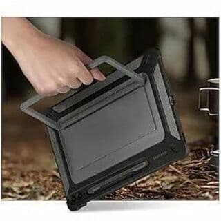 Black Samsung outdoor cover for Tab S9 FE+ tablet protection