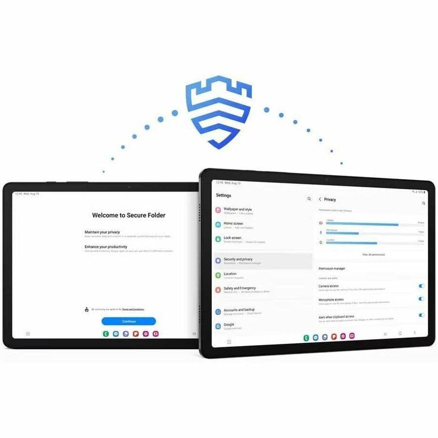 Samsung Galaxy Tab A9+ 4+64GB USC Graphite tablet in graphite finish