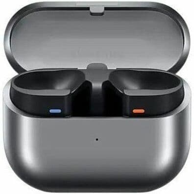 Samsung Galaxy Buds3 Pro wireless earbuds in silver with in-ear design