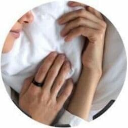 Samsung Galaxy Ring Size 7 Black titanium wellness ring on white background