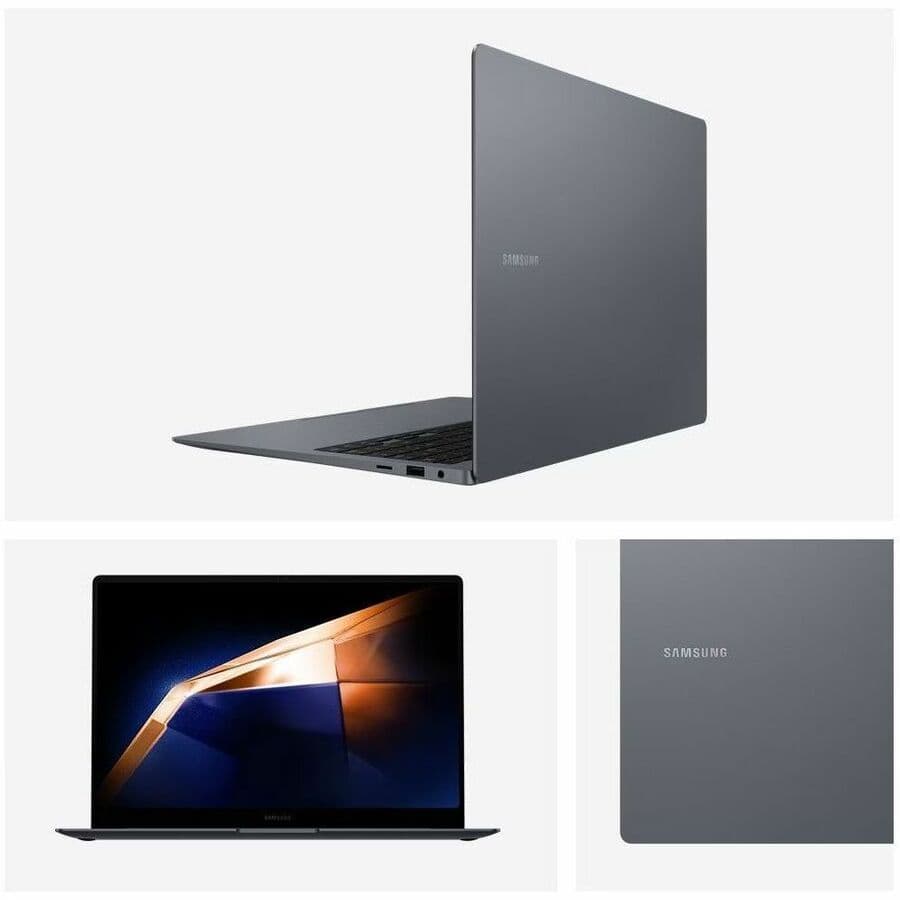 Samsung Galaxy Book4 Pro 14 business laptop in Moonstone Gray with Intel Core Ultra 7 and 16GB memory