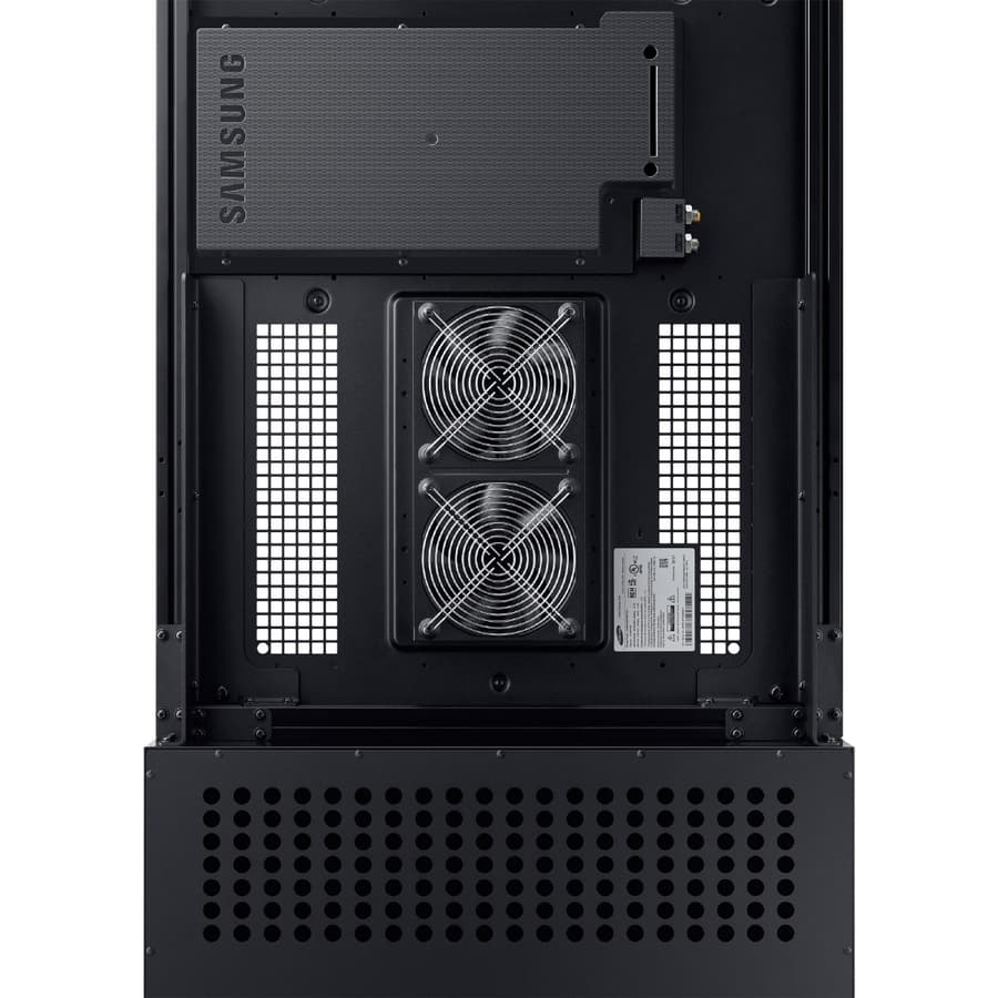 Black Samsung STN-E46D commercial display enclosure for OH46D outdoor digital signage