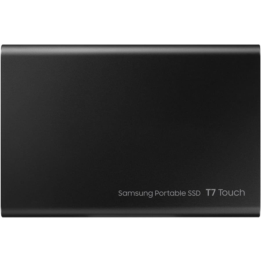 Samsung T7 Touch 2TB portable SSD in black with fingerprint security