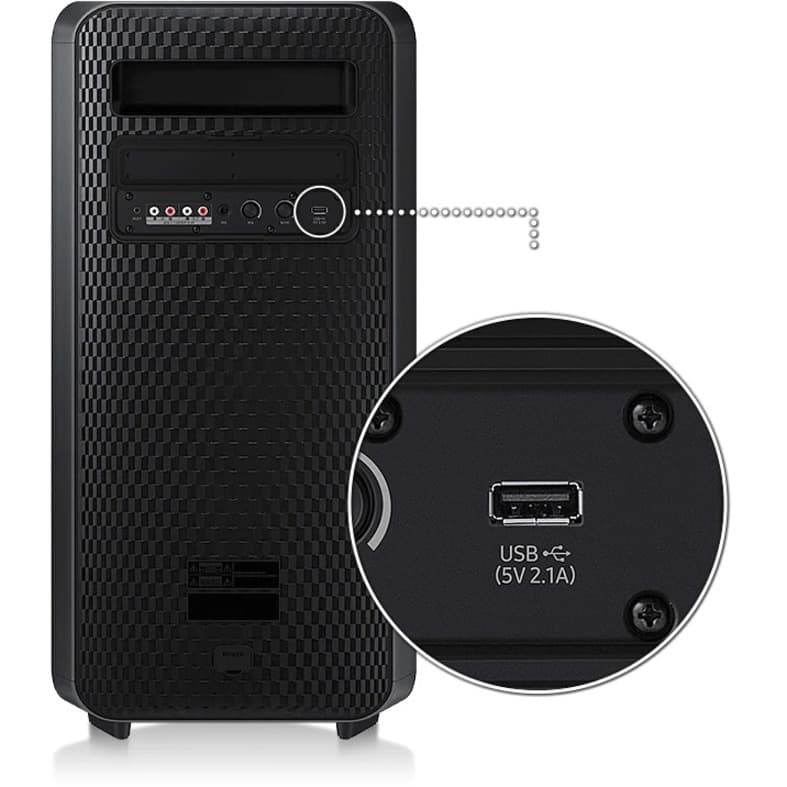 Samsung Sound Tower High Power 240W portable speaker with battery and IPX5 water resistance