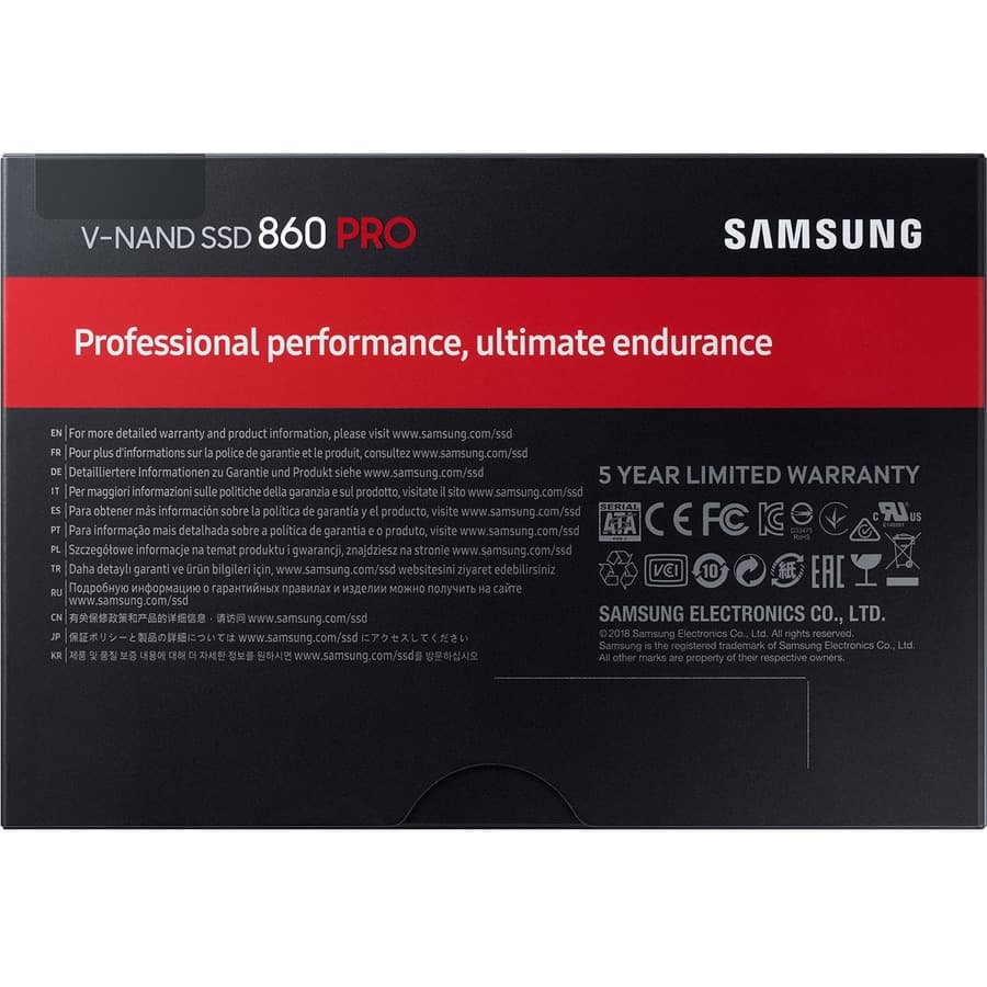 Samsung 860 PRO 512 GB 2.5-inch SATA internal SSD for workstation storage