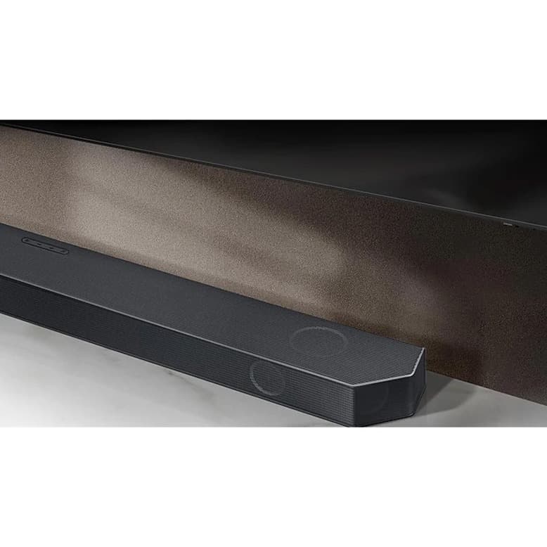 Samsung Q-Series Dolby Atmos soundbar for home theater audio with HDMI connectivity