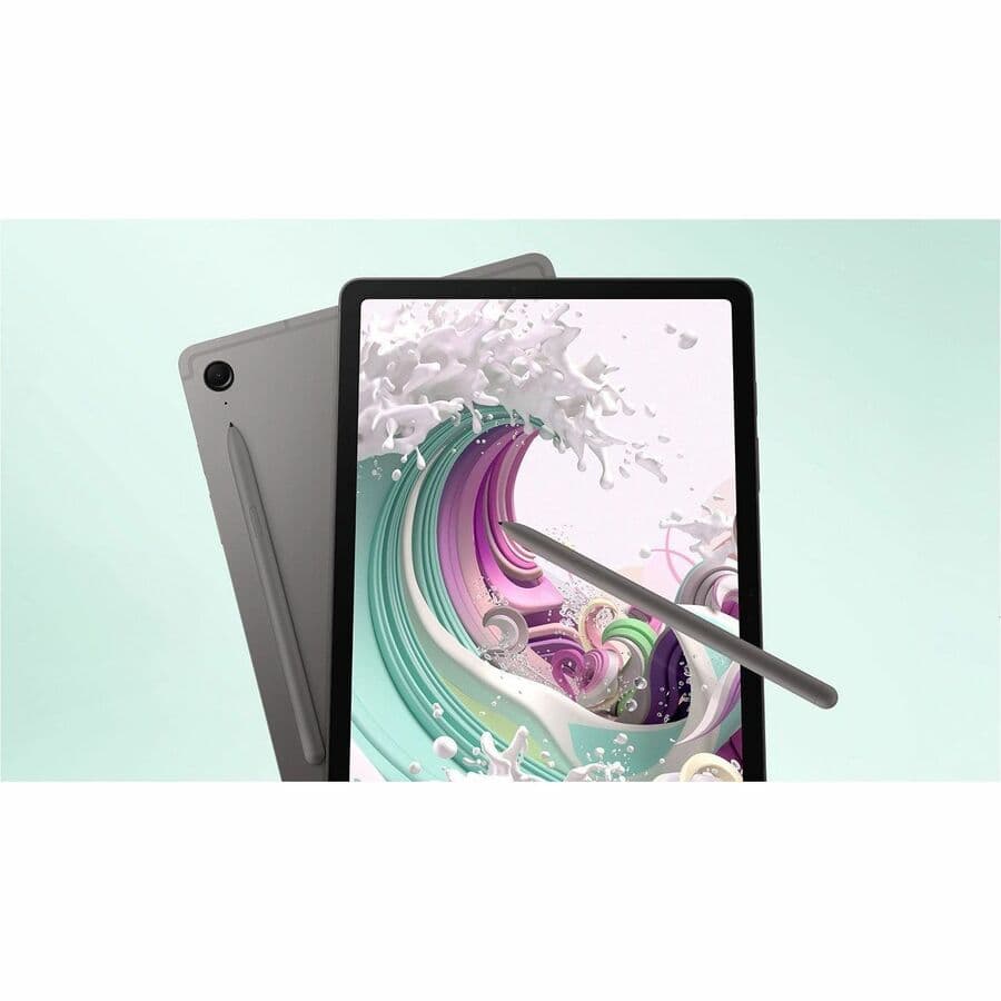 Samsung Galaxy Tab S9 FE commercial tablet in gray with cellular support