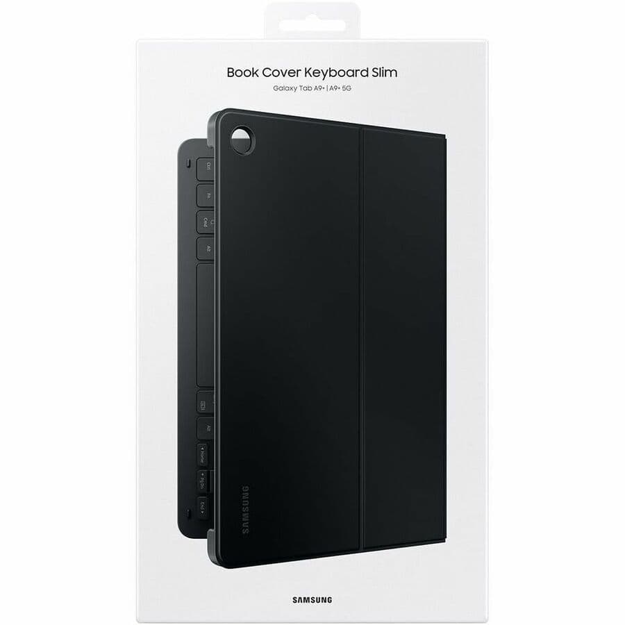 Samsung Tab A9+ slim black book cover keyboard accessory