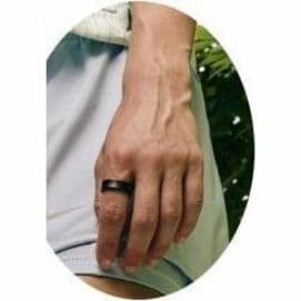 Samsung Galaxy Ring Size 7 Black titanium wellness ring on white background