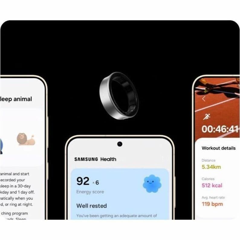 Samsung Galaxy Ring Size 13 in Silver with titanium finish, premium smart ring wearable