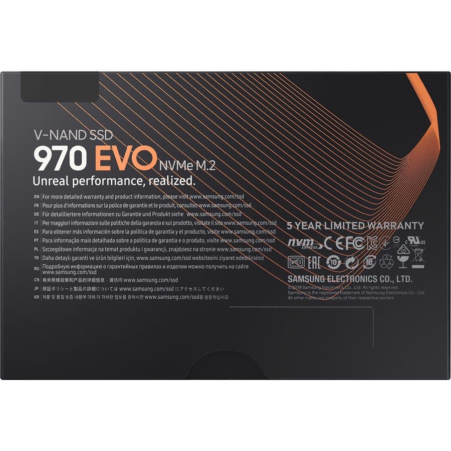 Samsung 970 EVO 2TB M.2 internal NVMe solid-state drive for desktop and workstation storage