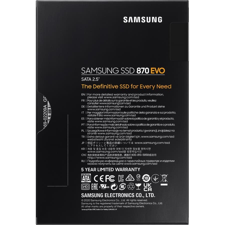 KIT SAMSUNG 870 EVO 2TB 2.5IN SATA III INTERNAL SSD 1-UNIT view 7