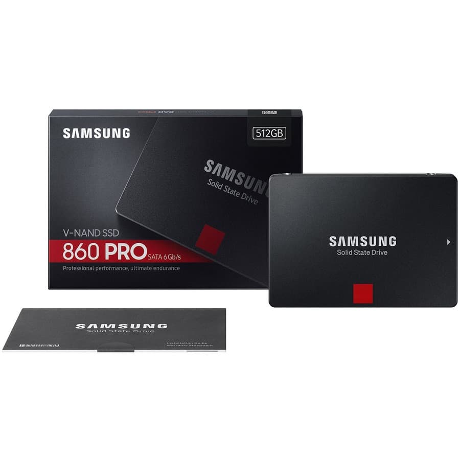 Samsung 860 PRO 512 GB 2.5-inch SATA internal SSD for workstation storage