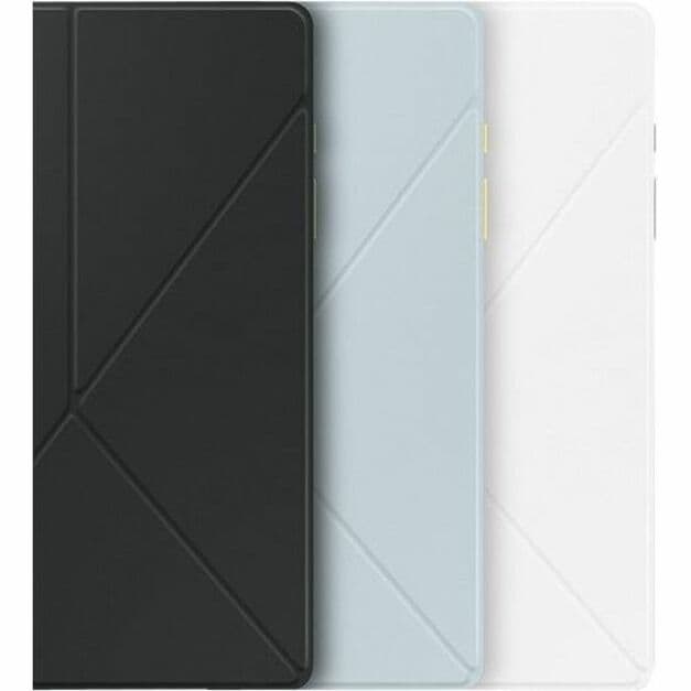 Blue Samsung Tab A9+ Smart Book Cover fitted to tablet