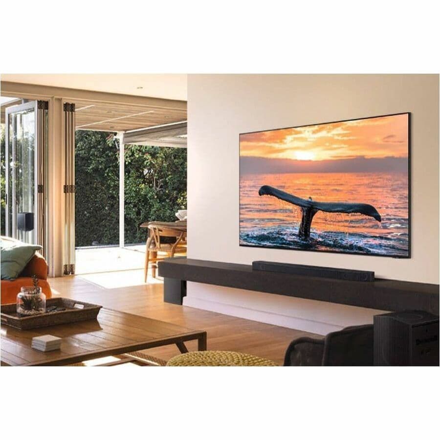 Samsung 65-inch Neo QLED 4K Smart TV with 120 Hz refresh rate and slim black bezel