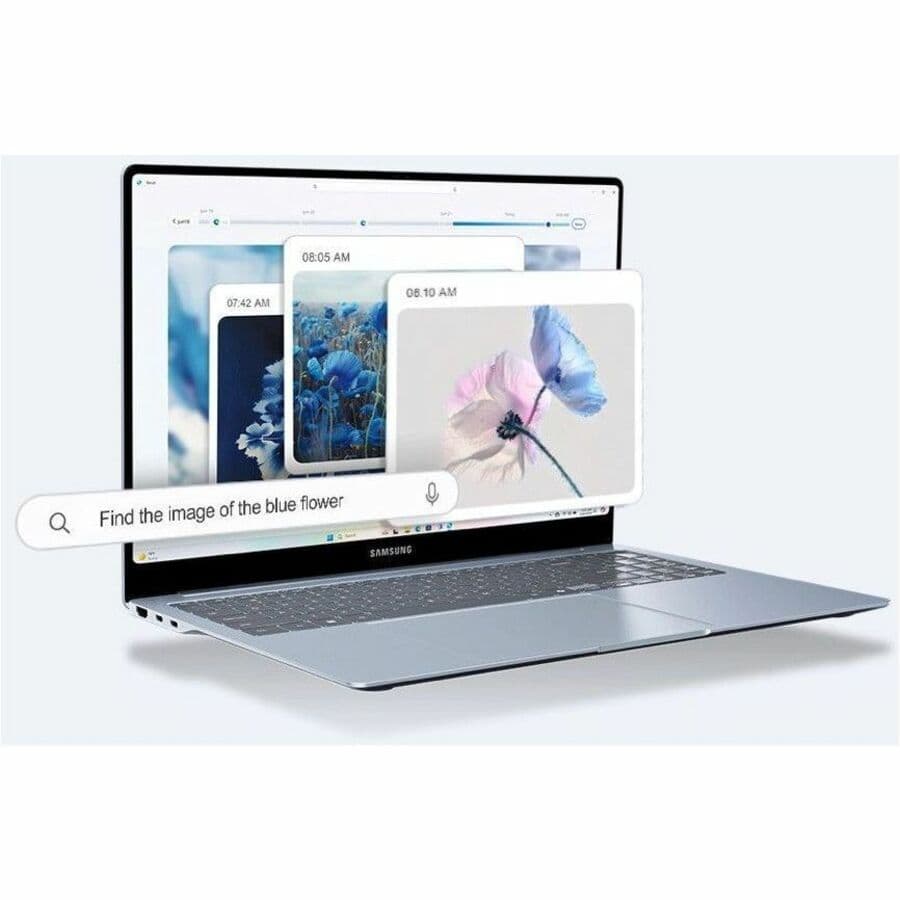 Samsung Galaxy Book4 Edge 14 2-in-1 laptop in Sapphire Blue with 14-inch OLED touchscreen