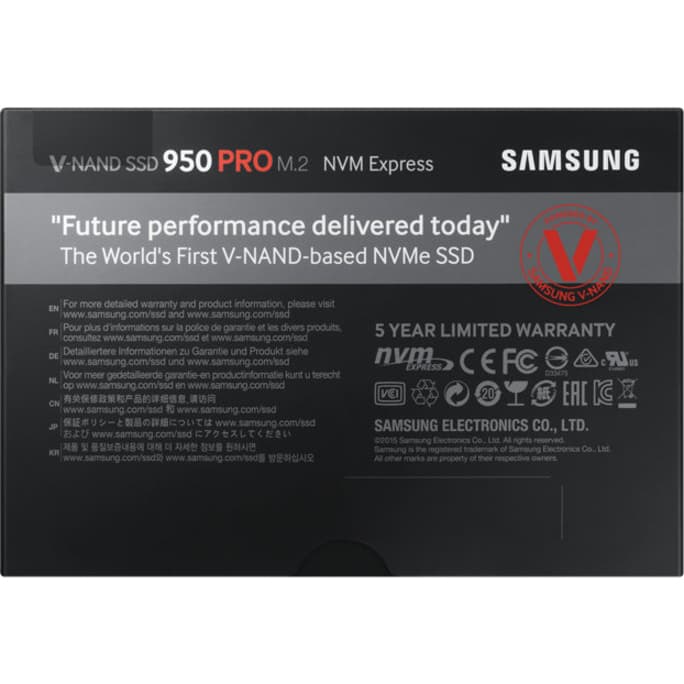 Samsung 950 PRO MZ-V5P256BW 512 GB M.2 2280 internal SSD for workstation use
