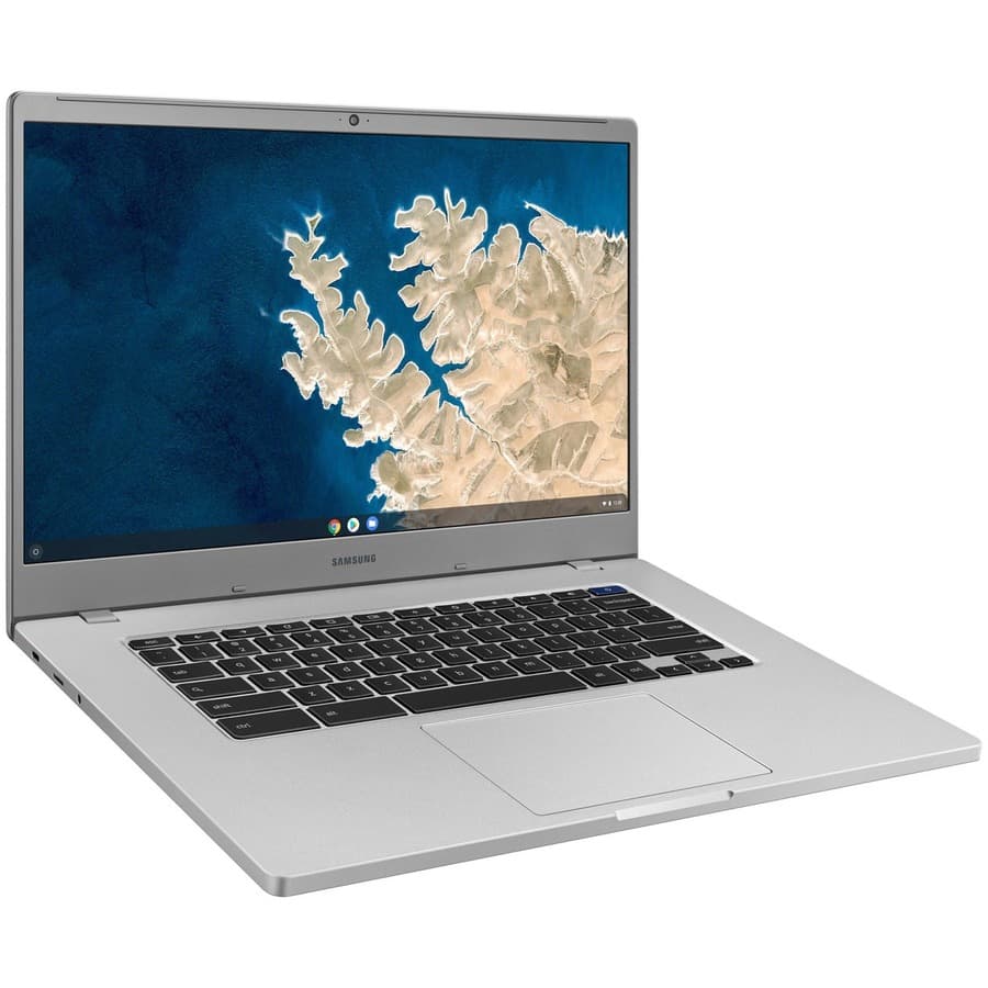 Samsung Chromebook 4 Plus laptop with Intel Celeron N4000, ChromeOS, and compact portable design