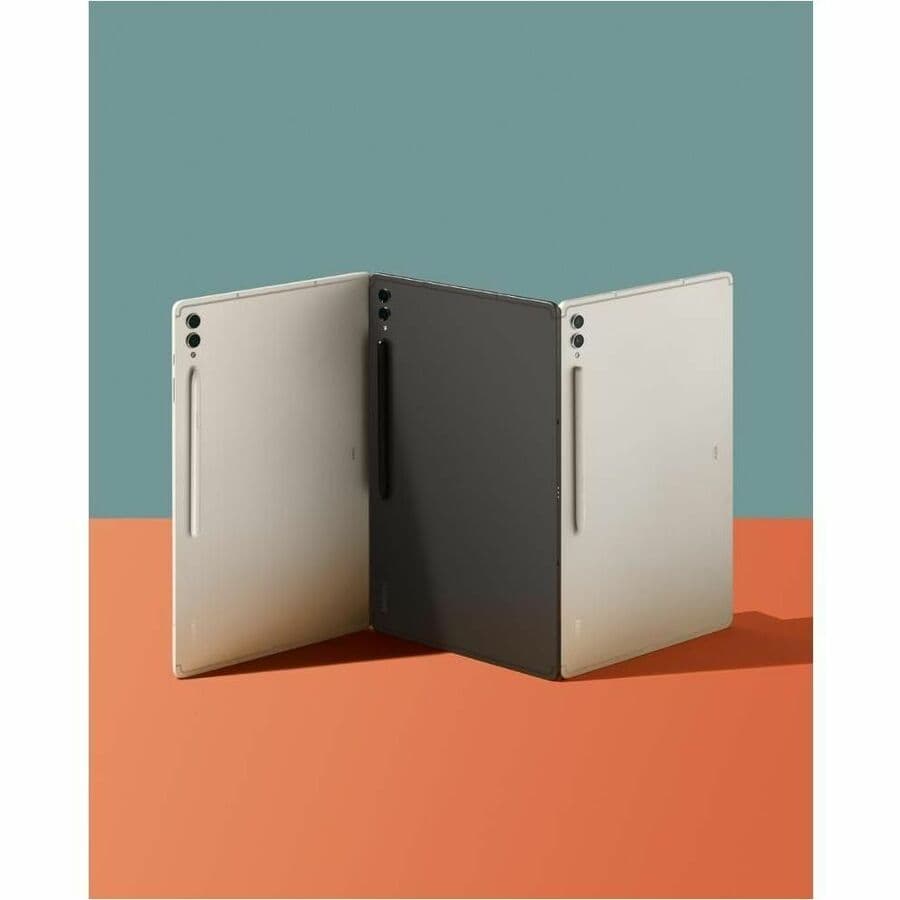 Samsung Galaxy Tab S9 Ultra business tablet in gray with expansive 14.6-inch display