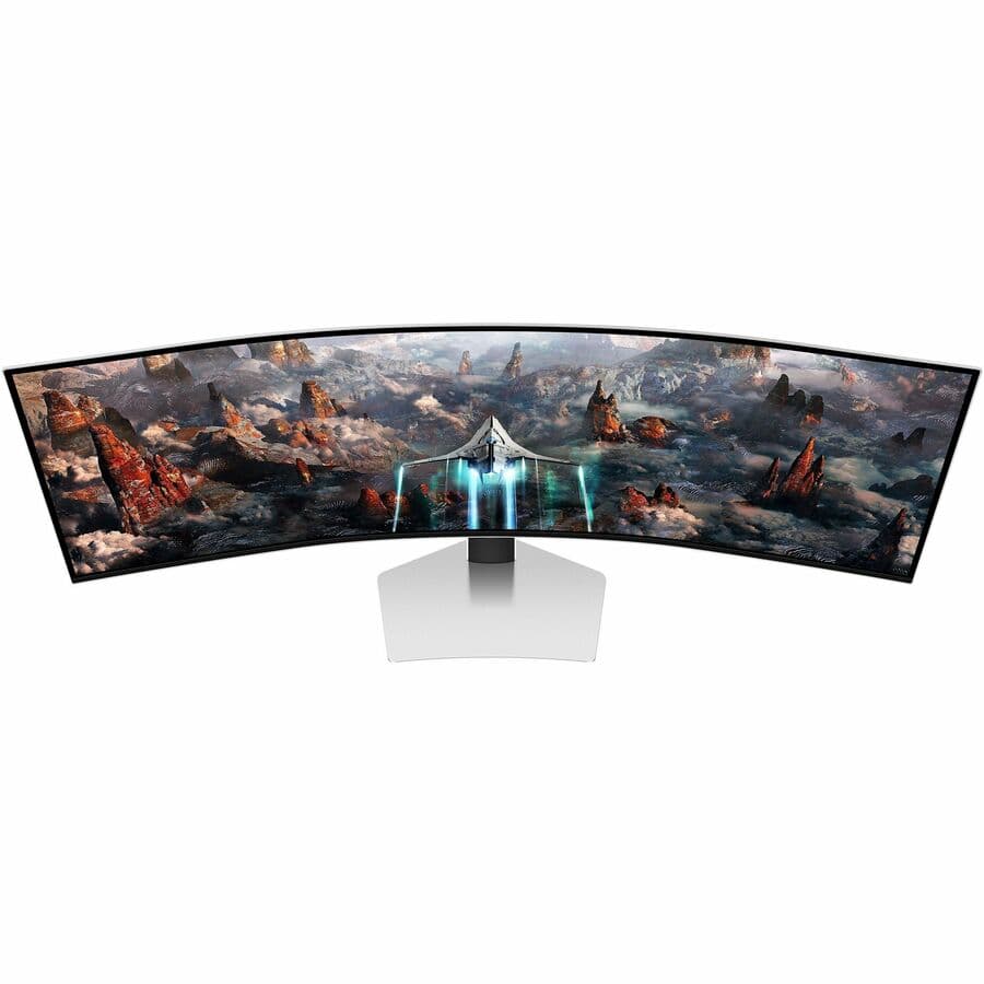 Samsung 49-inch curved OLED ultrawide monitor with 5,120 x 1,440 resolution