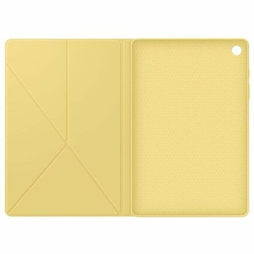 Blue Samsung Tab A9+ Smart Book Cover fitted to tablet