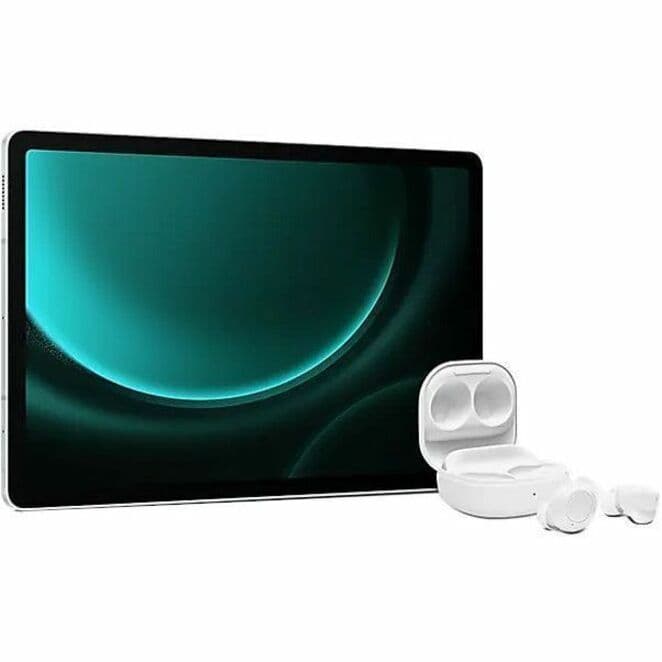 Samsung Galaxy Tab S9 FE 128GB silver tablet with Wi-Fi 6 and S Pen support