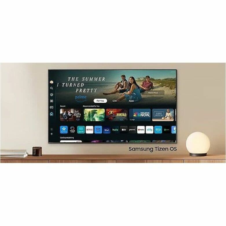 Samsung 75-inch QLED 4K Smart TV with 120Hz refresh, Quantum HDR+, and SolarCell Remote