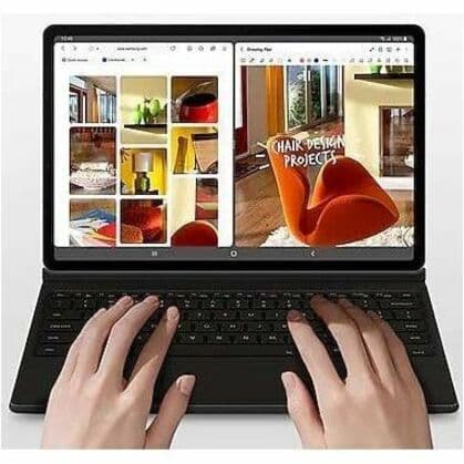 Black Samsung Book Cover Keyboard for Tab S10 Plus S9 Plus and S9 FE Plus with AI Key